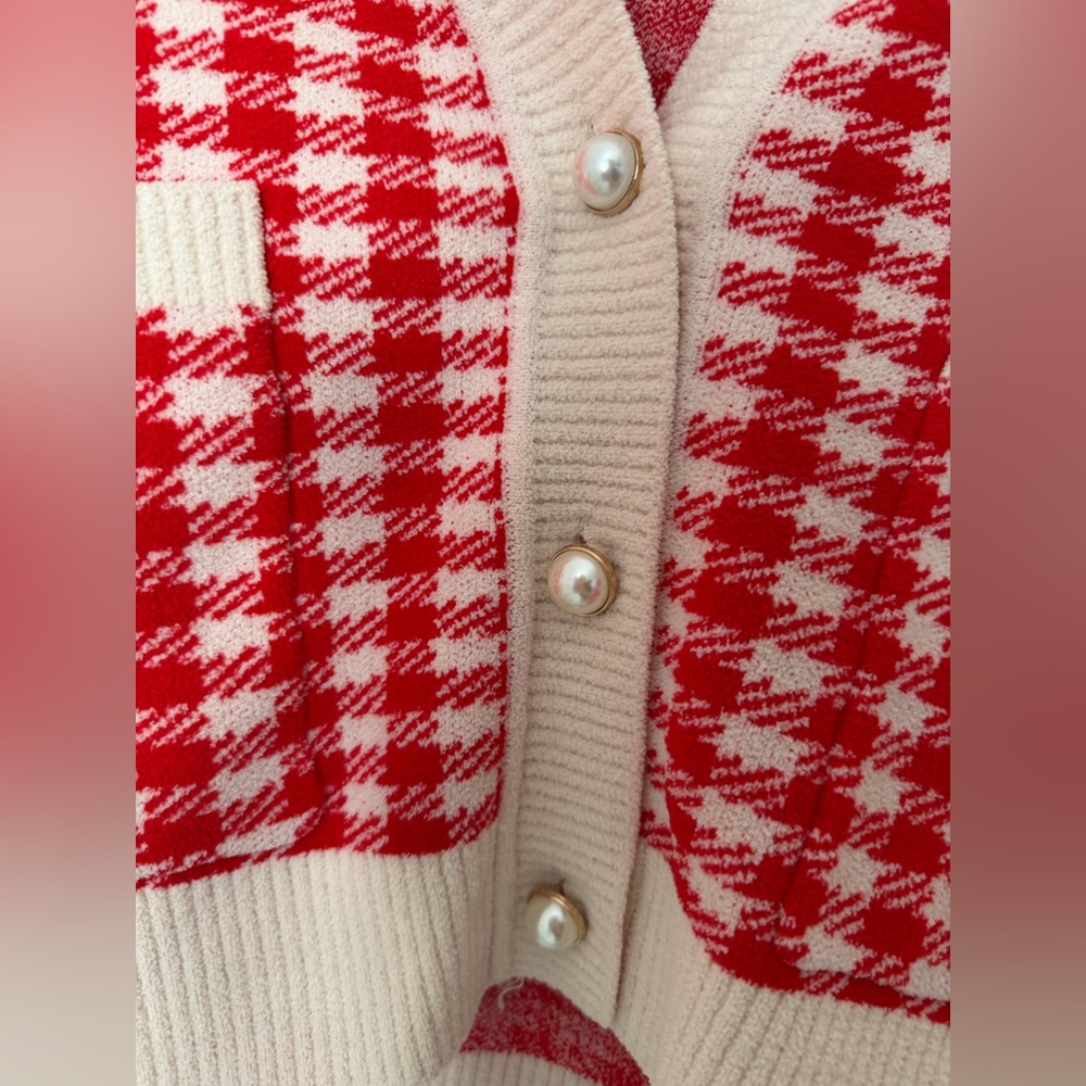 Shop Impressions Red Cardigan - Picture 2 of 4